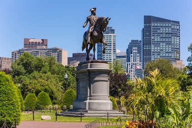 boston common george washington monument at massachusetts usa