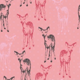 cute baby fawn seamless repeat wallpaper