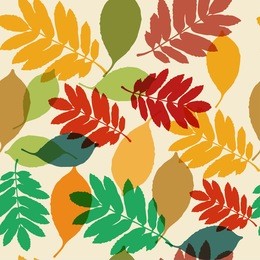 seamless leaves background, vector illustration