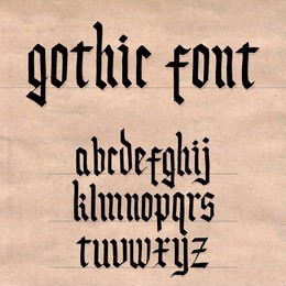 gothic style font
