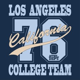 california t-shirt fashion graphic, los angeles  typography print label, sport emblem  design - vector illustration 