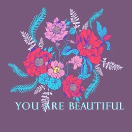 card with set of decorative, floral design elements and text. for t-shirt or other uses