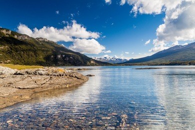 lapataia bay in national park tierra del fuego, argentina