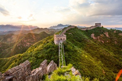 great wall under sunshine during sunset