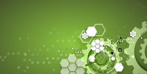 high tech eco green infinity computer technology concept background