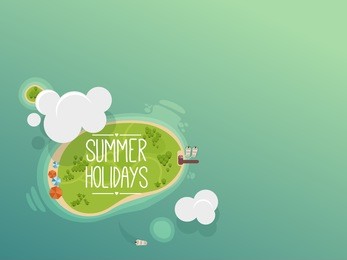 paradise island illustration