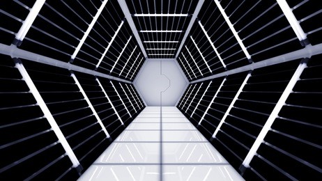 space station hallway tunnel