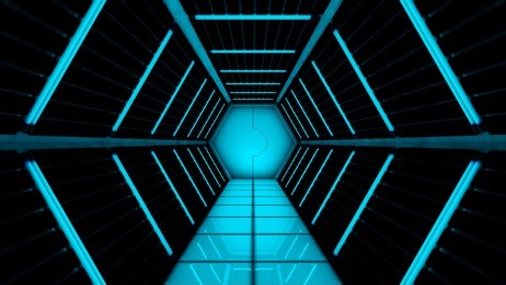 space station hallway tunnel