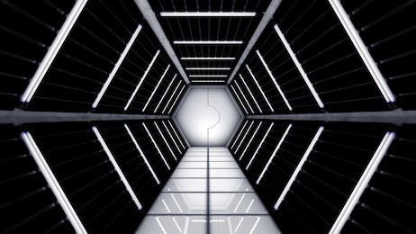 space station hallway tunnel