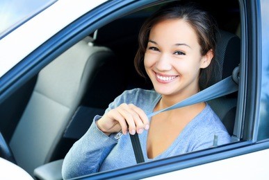 girl in a car
