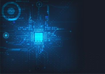 circuit board design background vector