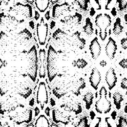 snake skin texture. seamless pattern black on white background. vector
