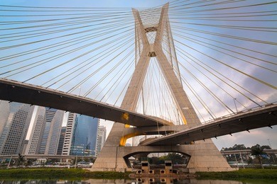 sao paulo landmark estaiada bridge - brazil