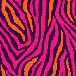 zebra fur texture pattern in wild colors repeats seamlessly.