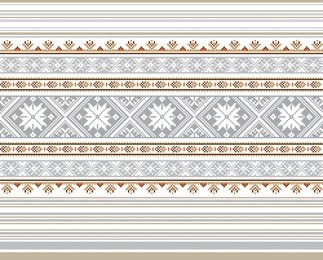 set of ethnic ornament pattern in different colors. vector illustration. from collection of balto-slavic ornaments