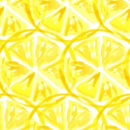 lemon.  vector watercolor. seamless vector pattern. fruits.