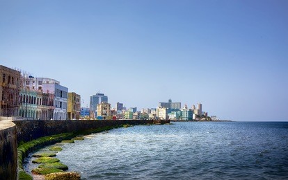 havana malecon - havana's famous embankment promenade in havana, cuba