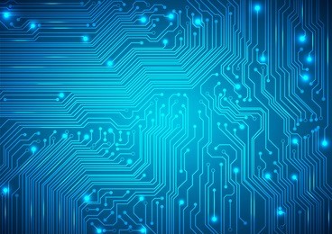 circuit board vector blue background