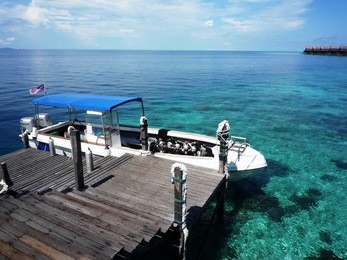 pier in kapalai  island, sabah, malaysia