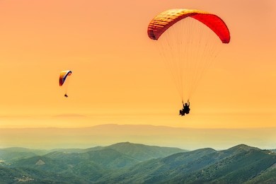 duo paragliding flight