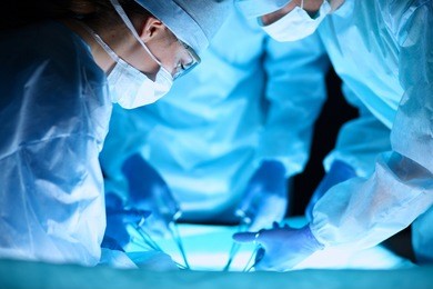 surgery team in the operating room