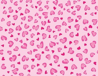 hearts leopard seamless background