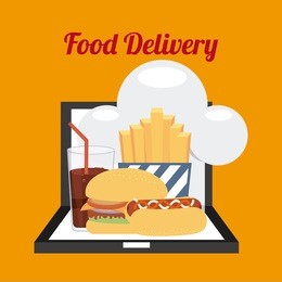 delivery food design, vector illustration eps10 graphic 