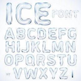 alphabet ice, font best for use in posters, cards, headlines and web design. vector illustration