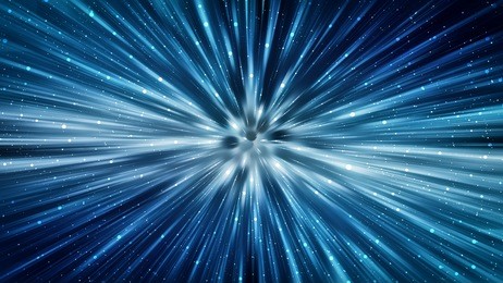 abstract blue background. explosion star.