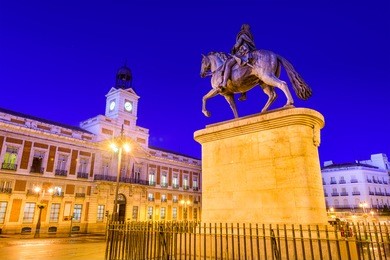 madrid, spain at puerta del sol.