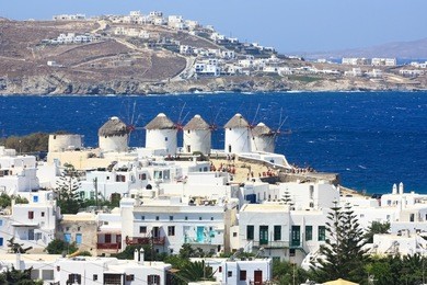 mykonos windmills, greece