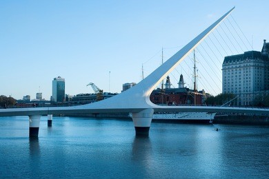 puente de la mujer bridge of the women designed by santiago calatrava buenos aires argentina