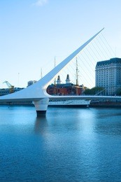 puente de la mujer bridge of the women designed by santiago calatrava buenos aires argentina