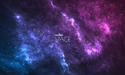 cosmic galaxy background with nebula, stardust and bright shining stars. vector illustration for your design, artworks