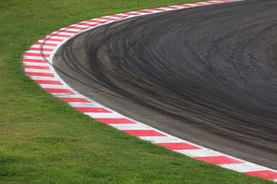 race track curve road for car racing