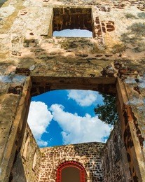 ruin of st. paul's church in melaka, malacca. the church is listed as unesco world heritage