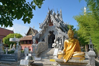 silver monastery in wat thai, chiang mai thailand