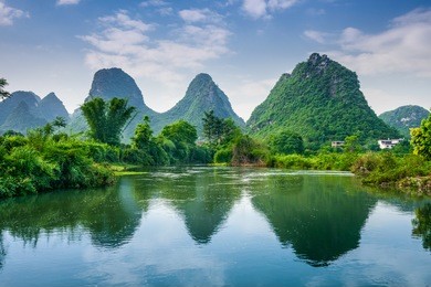 karst mountains landscape of guilin, china.