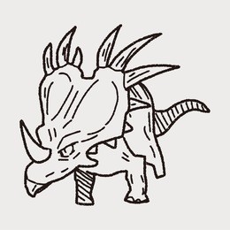 triceratops dinosaur doodle