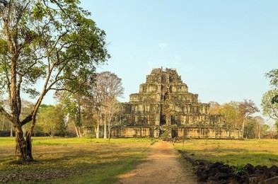 architecture temple of bang melea, in siem reap, cambodia.