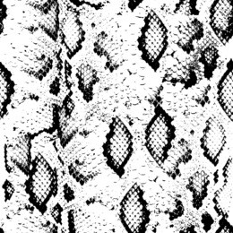 snake skin texture. seamless pattern black on white background. vector