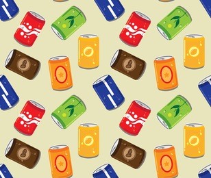 soft drink can seamless pattern
