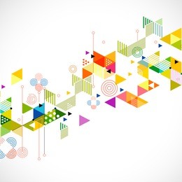 abstract colorful and creative triangle background, vector illustration