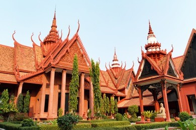exterior of the national museum of cambodia in phnom penh in cambodia 