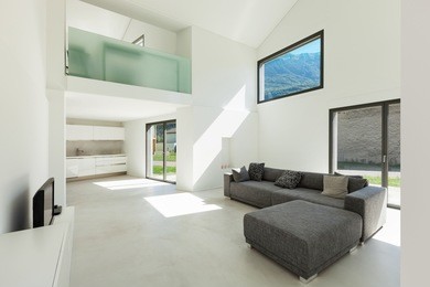 architecture, interior modern house, living room with sofa