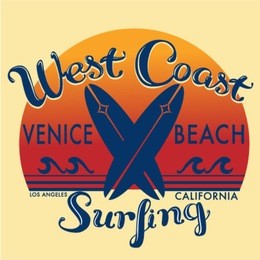 california beach and surf typography, t-shirt graphics , vectors