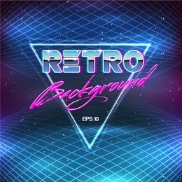 80s retro sci-fi background