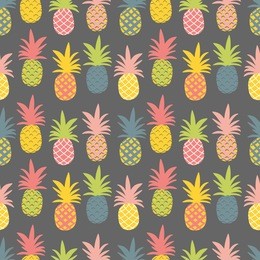 seamless vector pattern. pineapple background