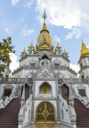 buu long pagoda (decorated by myanmar and thailand architecture) located at district 9, ho chi minh city, vietnam, near suoi tien theme park