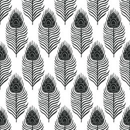 peacock feather seamless pattern. vector illustration.